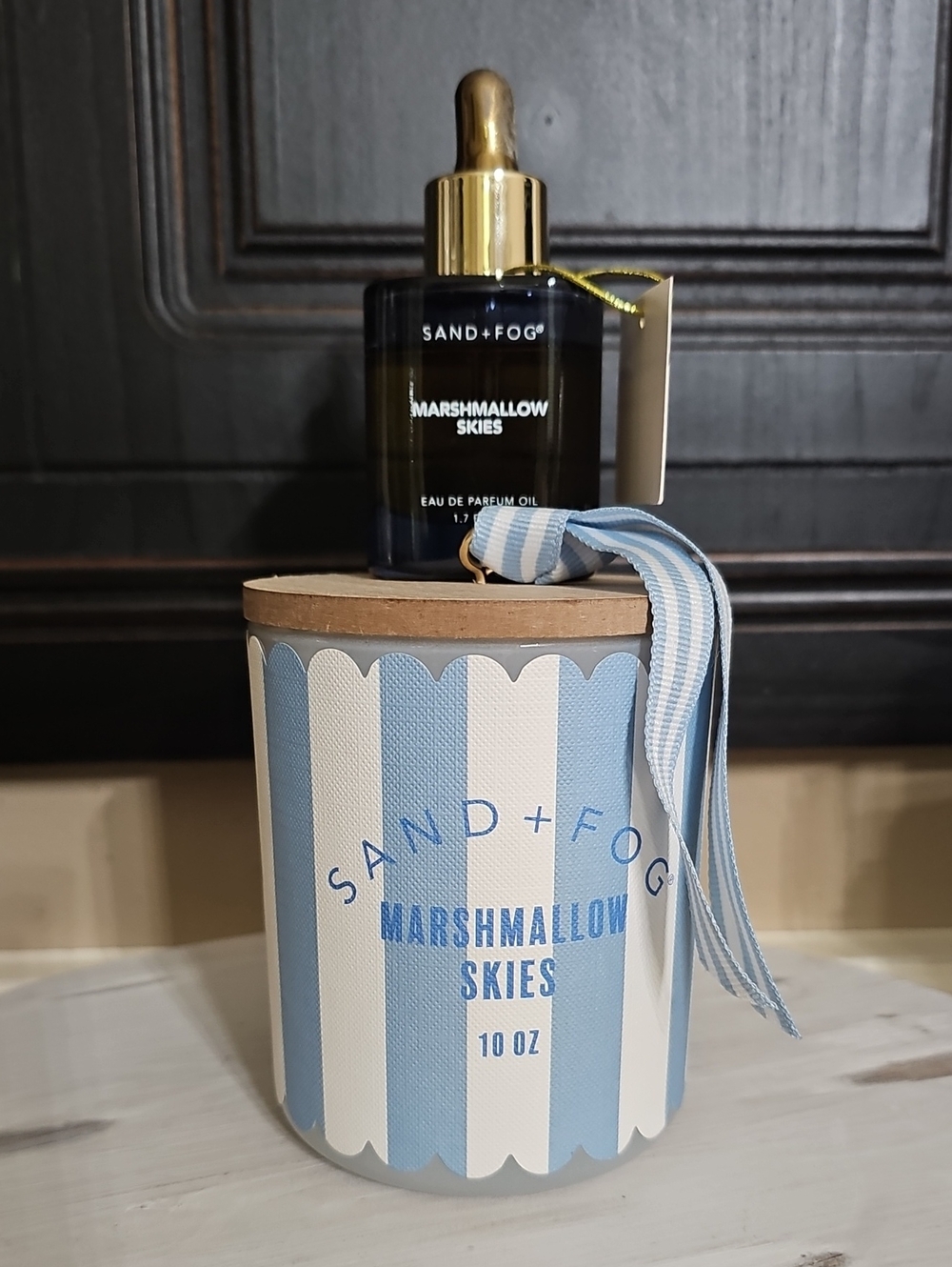 Sand + Fog 1.7 oz Parfume Oil and 10 oz Candle, Marshmallow Skies - New